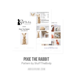 Pixie the rabbit amigurumi pattern by StuffTheBody