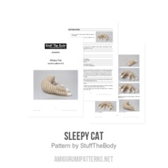 Sleepy Cat amigurumi pattern by StuffTheBody
