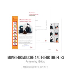  Monsieur Mouche and Fleur the flies amigurumi pattern by IlDikko
