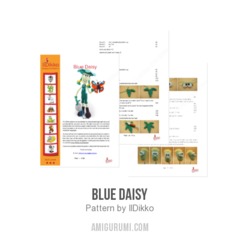 Blue Daisy amigurumi pattern by IlDikko