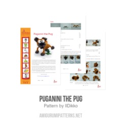 Puganini the Pug amigurumi pattern by IlDikko