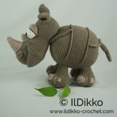 Ronald the Rhinoceros amigurumi pattern by IlDikko