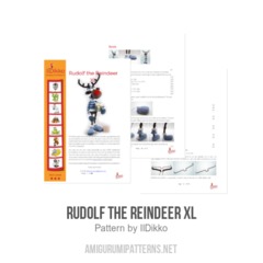 Rudolf the Reindeer XL amigurumi pattern by IlDikko