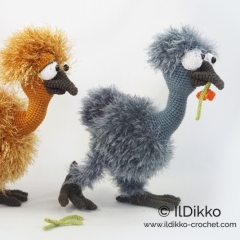 Silly and Sally the Silkie Chickens amigurumi pattern by IlDikko