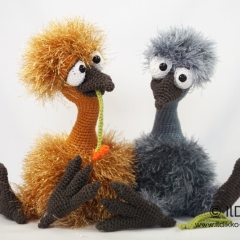 Silly and Sally the Silkie Chickens amigurumi by IlDikko