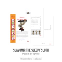 Slavomir the Sleepy Sloth amigurumi pattern by IlDikko