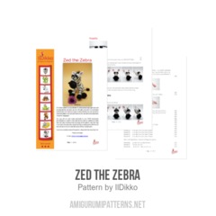 Zed the Zebra amigurumi pattern by IlDikko