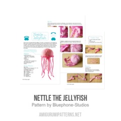 Nettle the Jellyfish amigurumi pattern by Bluephone Studios