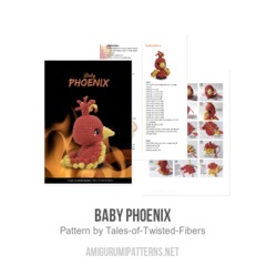 Baby Phoenix amigurumi pattern by Tales of Twisted Fibers