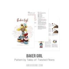 Baker Girl amigurumi pattern by Tales of Twisted Fibers
