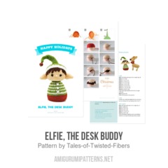 Elfie, the Desk Buddy amigurumi pattern by Tales of Twisted Fibers