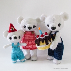 Mama Bear, Papa Bear & Baby Bear amigurumi by Tales of Twisted Fibers