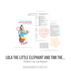Lola the Little Elephant and Timi the Agile Monkey amigurumi pattern by Lia Arjono