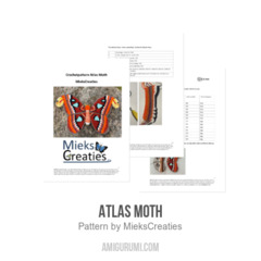 Atlas Moth amigurumi pattern by MieksCreaties