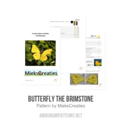 Butterfly the Brimstone amigurumi pattern by MieksCreaties