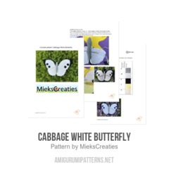 Cabbage White Butterfly amigurumi pattern by MieksCreaties