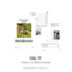 Coal tit  amigurumi pattern by MieksCreaties