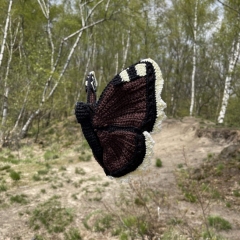The mourning cloak / Camberwell beauty butterfly amigurumi by MieksCreaties