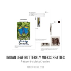 Indian leaf Butterfly amigurumi pattern by MieksCreaties