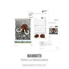 Mammoth amigurumi pattern by MieksCreaties
