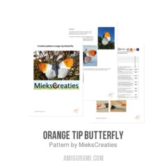 Orange Tip Butterfly amigurumi pattern by MieksCreaties