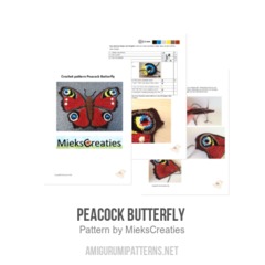 Peacock Butterfly amigurumi pattern by MieksCreaties