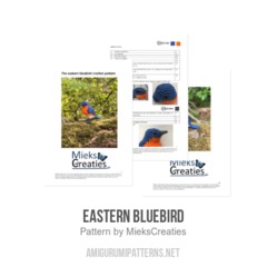 eastern bluebird amigurumi pattern by MieksCreaties