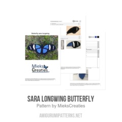 sara longwing butterfly amigurumi pattern by MieksCreaties
