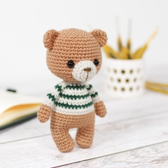 Little Teddy Bear in a Stripy Sweater amigurumi pattern by Kristi Tullus