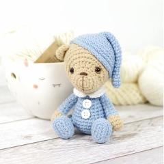 Small Teddy Bear in Pajamas amigurumi by Kristi Tullus