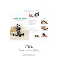 Zebra amigurumi pattern by Kristi Tullus