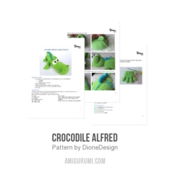 Crocodile Alfred amigurumi pattern by DioneDesign