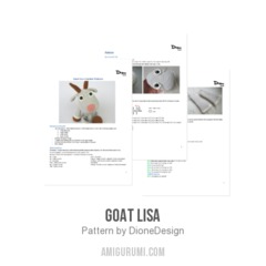 Goat Lisa amigurumi pattern by DioneDesign