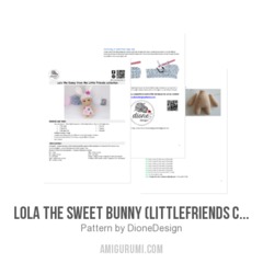 Lola the sweet Bunny (LittleFriends Collection) amigurumi pattern by DioneDesign