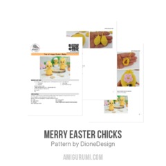 Happy Easter Chicks amigurumi pattern by DioneDesign