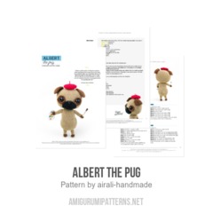 Albert the Pug amigurumi pattern by airali design