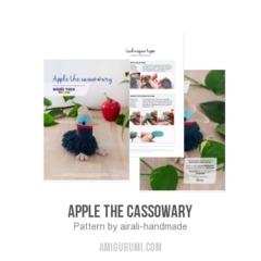 Apple the Cassowary amigurumi pattern by airali design