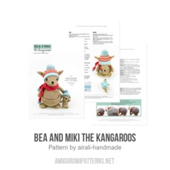 Bea and Miki the Kangaroos amigurumi pattern by airali design