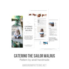 Caterino the sailor walrus amigurumi pattern by airali design