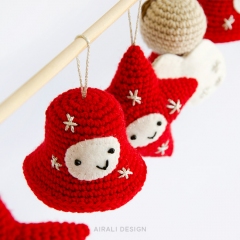 Christmas ornaments collection: Angel, Star, Bell amigurumi by airali design