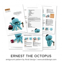 Ernest the Octopus amigurumi pattern by airali design