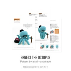 Ernest the Octopus amigurumi pattern by airali design