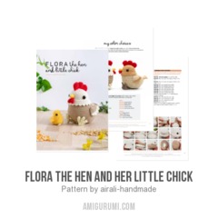 Flora the Hen and her Little Chick amigurumi pattern by airali design