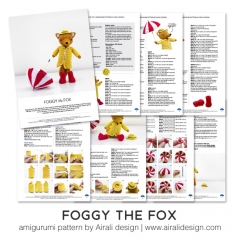 Foggy the Fox amigurumi pattern by airali design