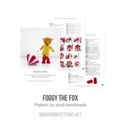 Foggy the Fox amigurumi pattern by airali design