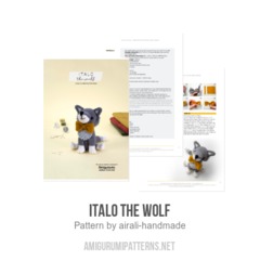 Italo the Wolf amigurumi pattern by airali design