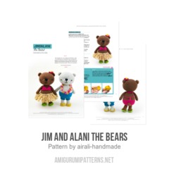 Jim and Alani the Bears amigurumi pattern by airali design