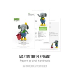 Martin the Elephant amigurumi pattern by airali design