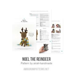 Noel the Reindeer amigurumi pattern by airali design