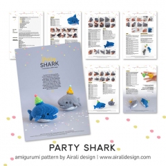 Party Shark amigurumi pattern by airali design